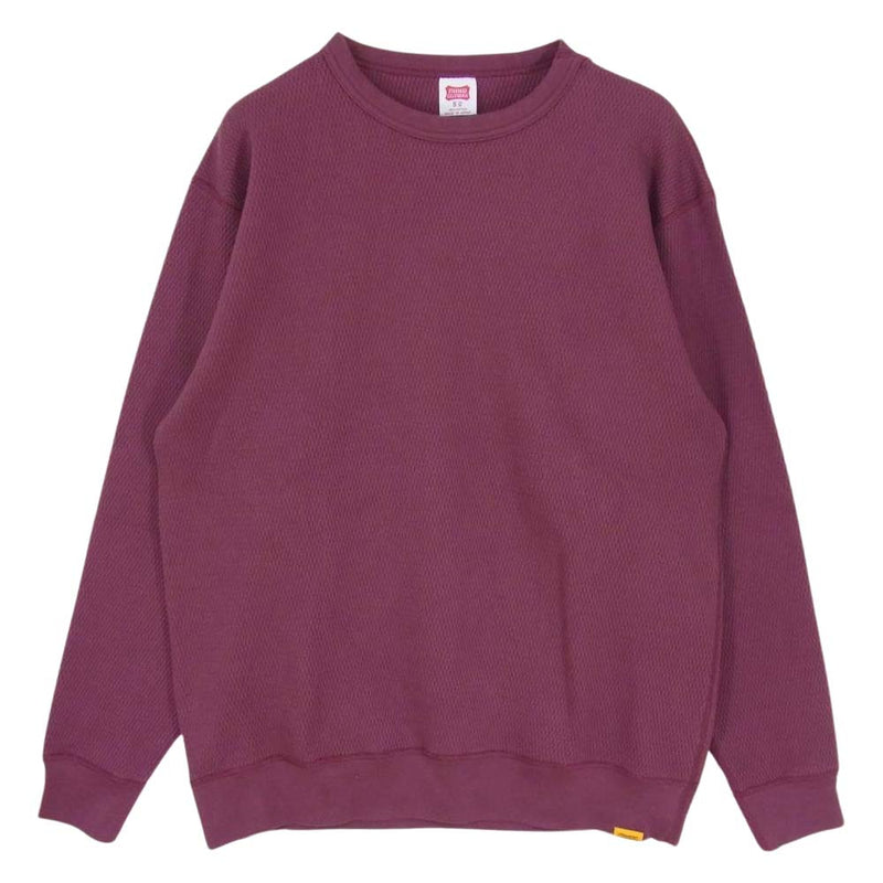 STANDARD CALIFORNIA スタンダードカリフォルニア SD Honeycomb Thermal Sweat ハニカム サーマル 長袖 Tシャツ エンジ系 S【極上美品】【中古】