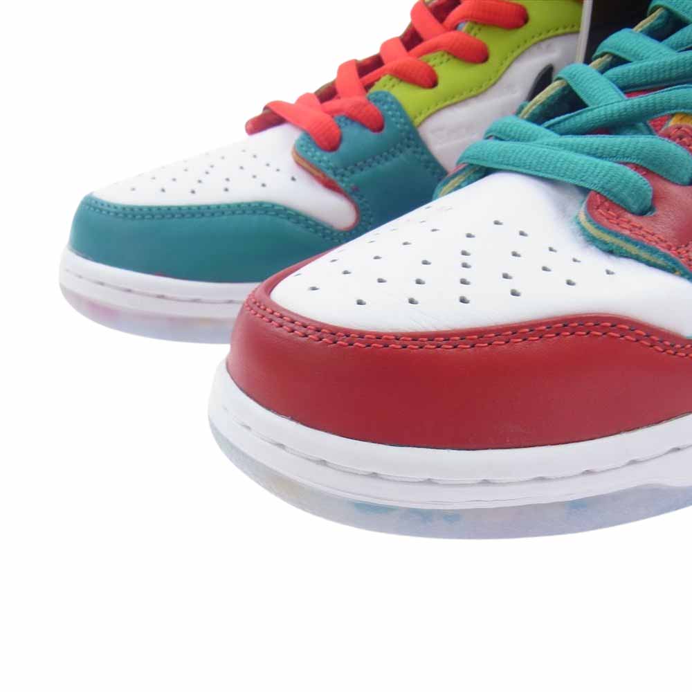 NIKE ナイキ DH7778-100 × froSkate SB Dunk High Pro QS All Love フロスケート ダンク ハイ オール ラブ スニーカー ホワイト系 インディゴブルー系 イエロー系 29cm【新古品】【未使用】【中古】