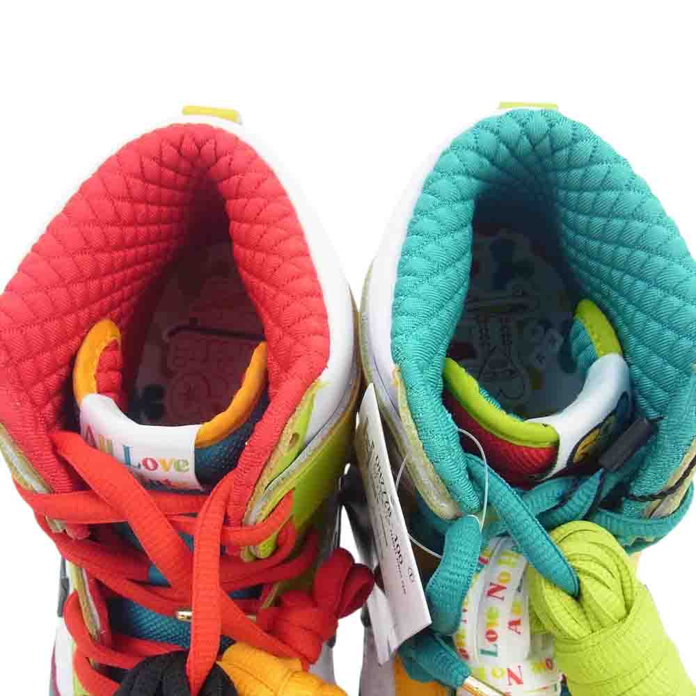 NIKE ナイキ DH7778-100 × froSkate SB Dunk High Pro QS All Love フロスケート ダンク ハイ オール ラブ スニーカー ホワイト系 インディゴブルー系 イエロー系 29cm【新古品】【未使用】【中古】