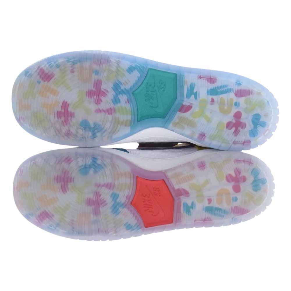 NIKE ナイキ DH7778-100 × froSkate SB Dunk High Pro QS All Love フロスケート ダンク ハイ オール ラブ スニーカー ホワイト系 インディゴブルー系 イエロー系 29cm【新古品】【未使用】【中古】