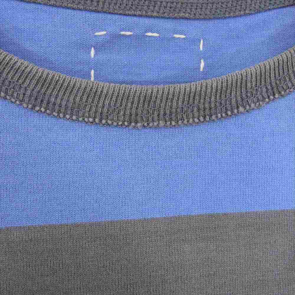VISVIM ビズビム 23SS 0123105010024 BROADER TEE S/S RUGGER ラガー ボーダー Tシャツ グレー系 1【美品】【中古】