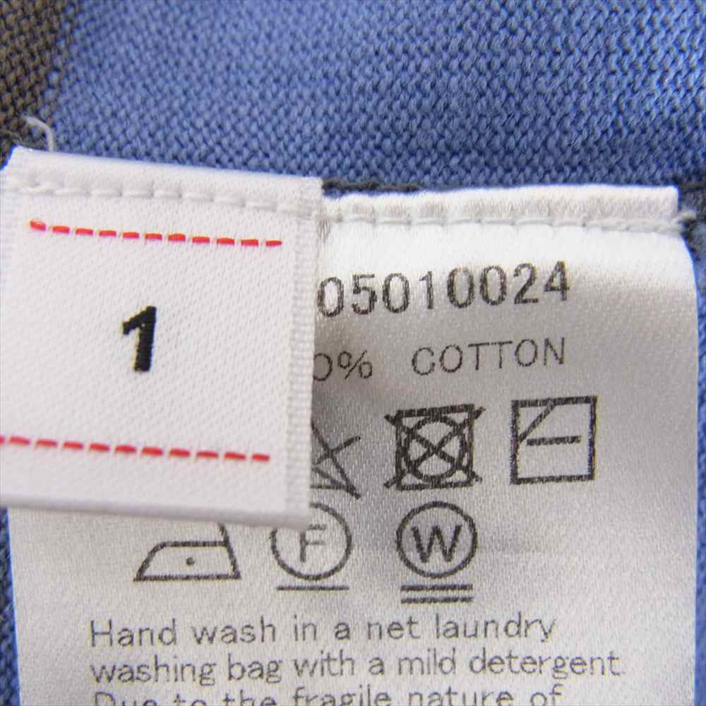 VISVIM ビズビム 23SS 0123105010024 BROADER TEE S/S RUGGER ラガー ボーダー Tシャツ グレー系 1【美品】【中古】