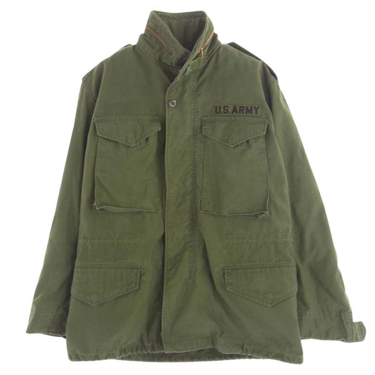 ミリタリー 8415-782-2935 US ARMY ユーエスアーミー 70s M-65 3rd OG-107 米軍実物 ワッペン付き フィールドジャケット SMALL-SHORT スモールショート カーキ系【中古】
