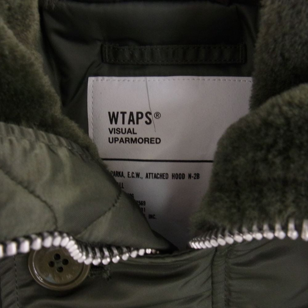 WTAPS ダブルタップス TA0690-9019 × ALPHA INDUSTRIES アルファインダストリーズ N-2B ミリタリー フライト ジャケット モスグリーン系 S【新古品】【未使用】【中古】