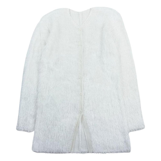 PLEATS PLEASE プリーツプリーズ イッセイミヤケ PP14-JD684 プリーツ加工 シャギー カーディガン ホワイト系 4【中古】