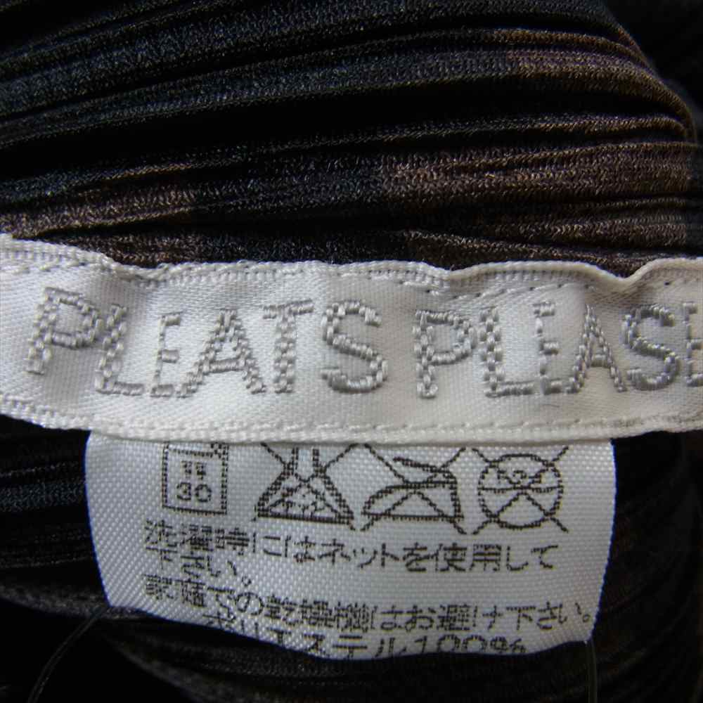 PLEATS PLEASE プリーツプリーズ イッセイミヤケ PP33-JH747 プリーツ加工 総柄 グラフィックプリント ボトルネック ロング ワンピース ブラウン系 4【中古】