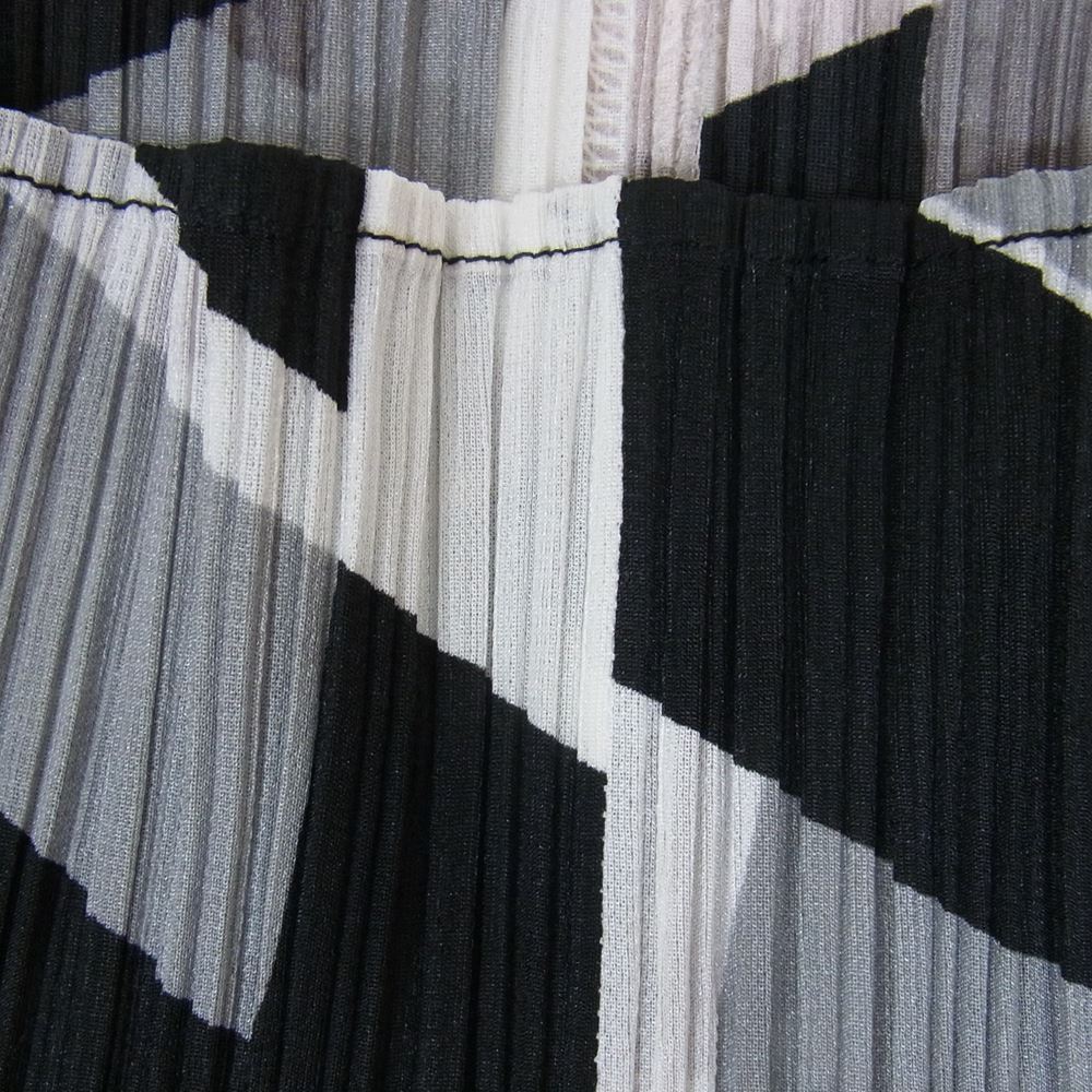 PLEATS PLEASE プリーツプリーズ イッセイミヤケ PP33-JH854 プリーツ加工 総柄  ボトルネック ロング ワンピース ブラック系 2【中古】