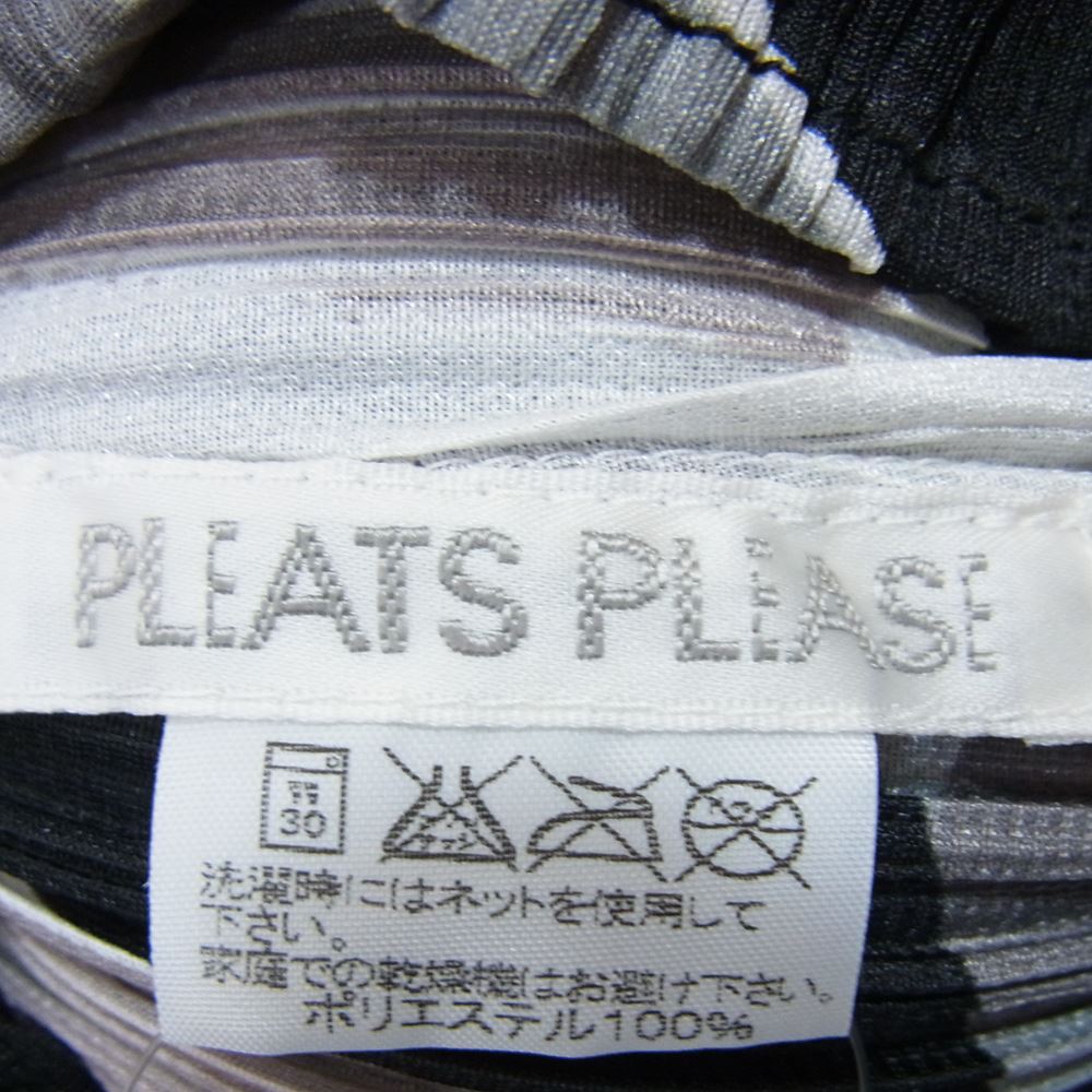 PLEATS PLEASE プリーツプリーズ イッセイミヤケ PP33-JH854 プリーツ加工 総柄  ボトルネック ロング ワンピース ブラック系 2【中古】