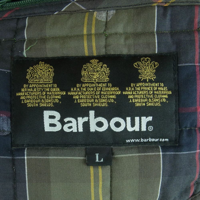 Barbour バブアー R.NEWBOLD アールニューボールド キルティング ジャケット インドネシア製 グリーン系 L【中古】