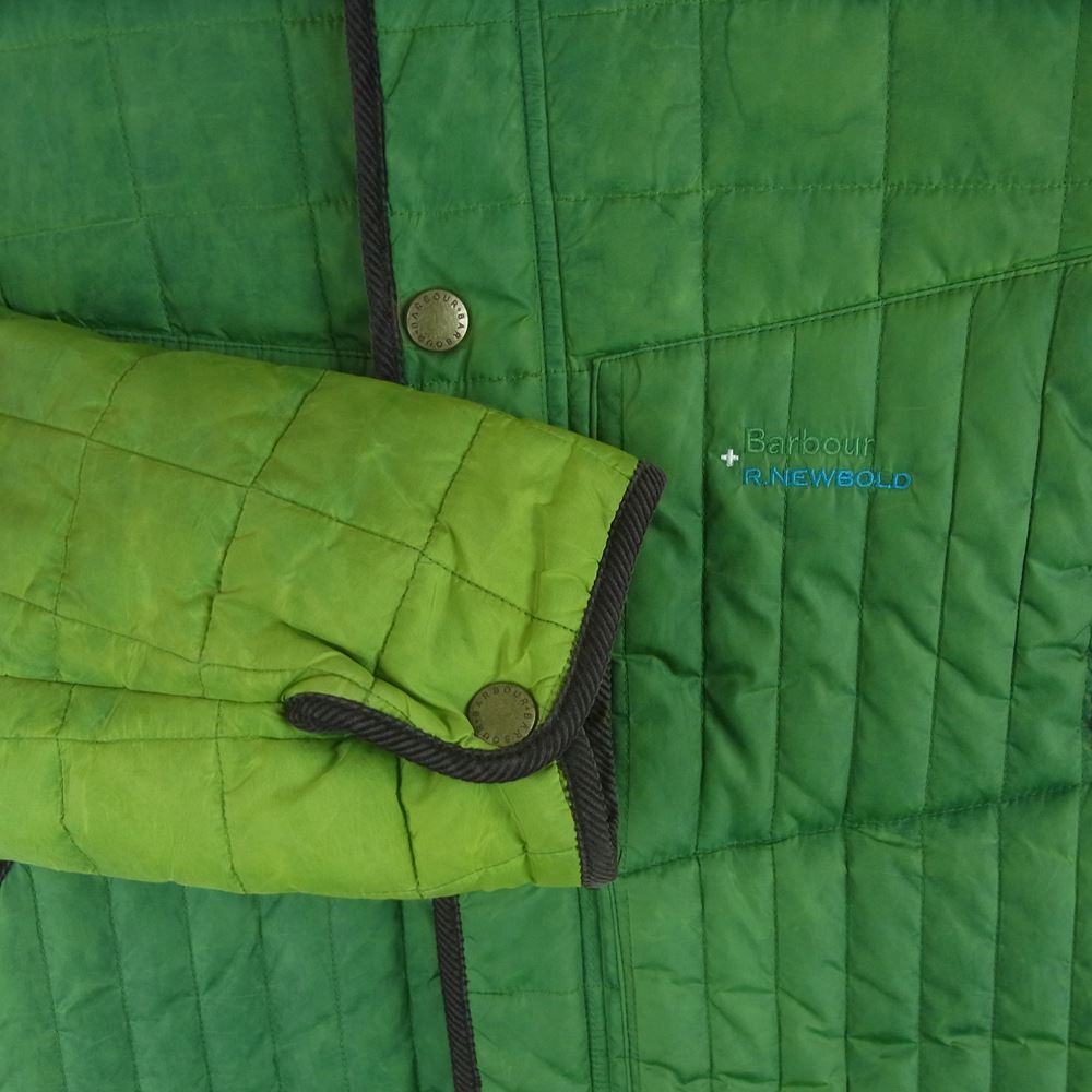 Barbour バブアー R.NEWBOLD アールニューボールド キルティング ジャケット インドネシア製 グリーン系 L【中古】