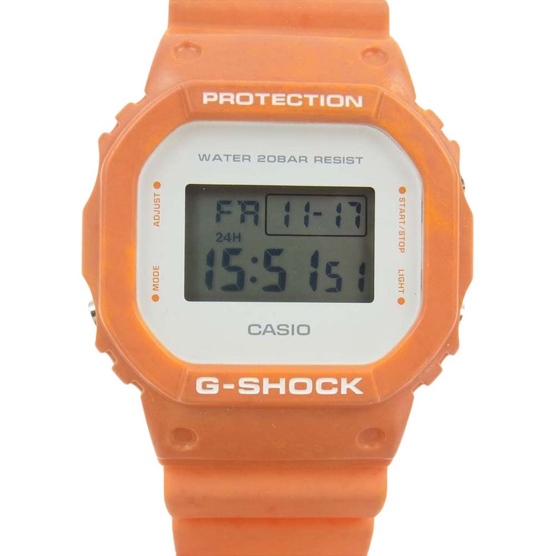 G-SHOCK ジーショック DW-5600WS-4JF 5600 SERIES デジタル ウォッチ 時計 オレンジ系【中古】