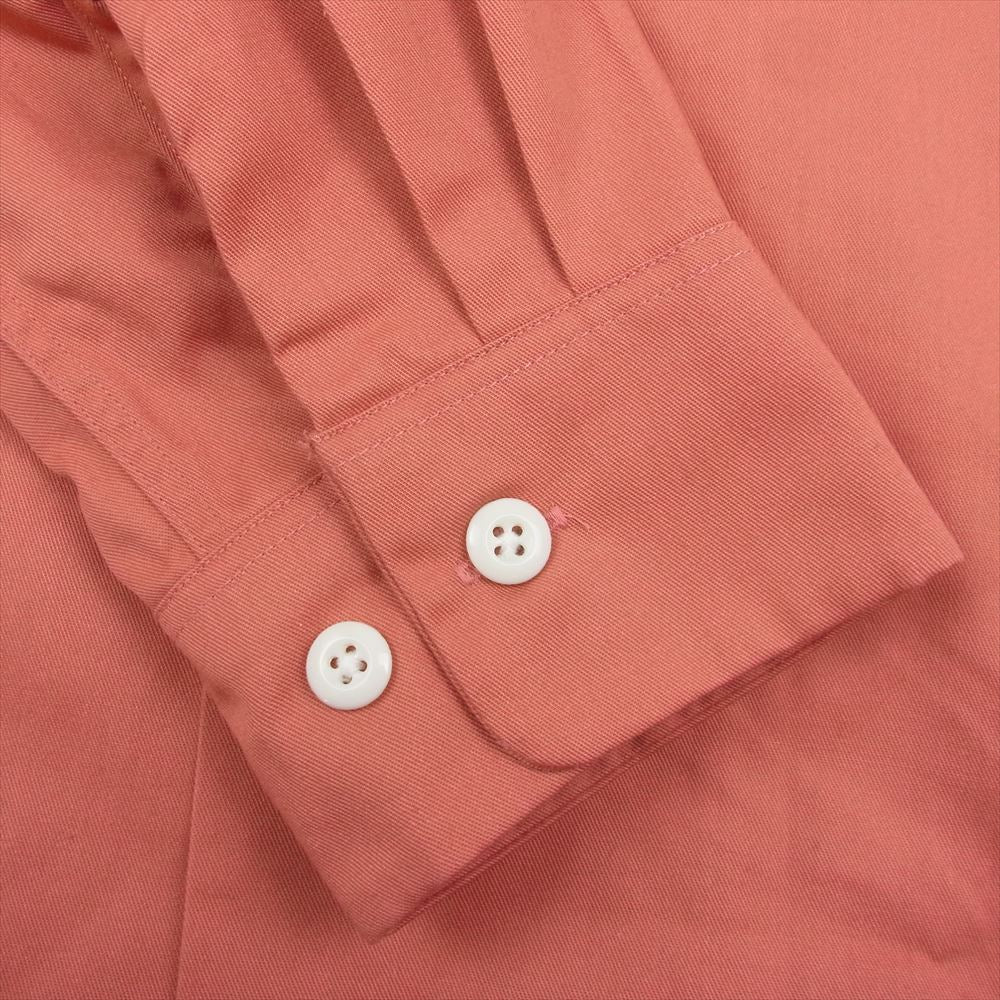 CALEE キャリー T/C TWILL L/S WORK SHIRT  ワークシャツ ピンク系 L【中古】