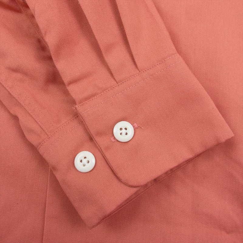 CALEE キャリー T/C TWILL L/S WORK SHIRT  ワークシャツ ピンク系 L【中古】