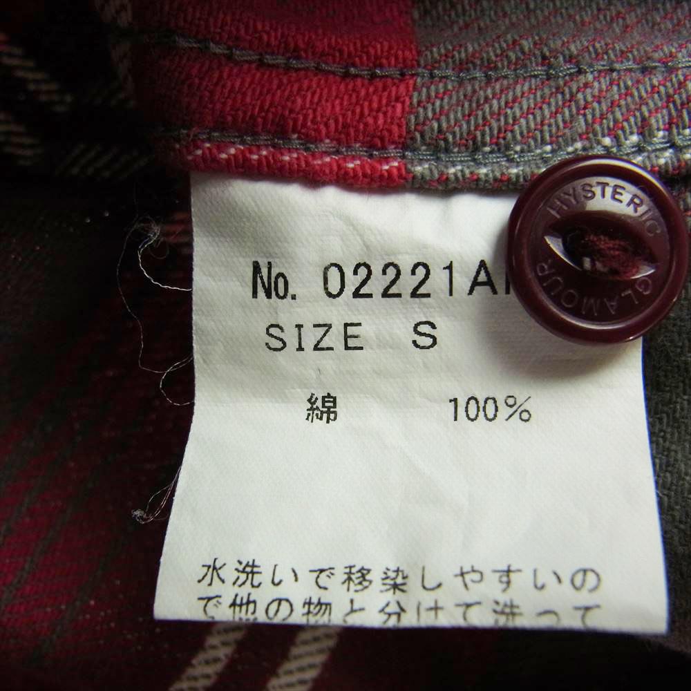 HYSTERIC GLAMOUR ヒステリックグラマー 02221AH01 アラスカ チェック ワーク シャツ 長袖 マルチカラー系 S【中古】