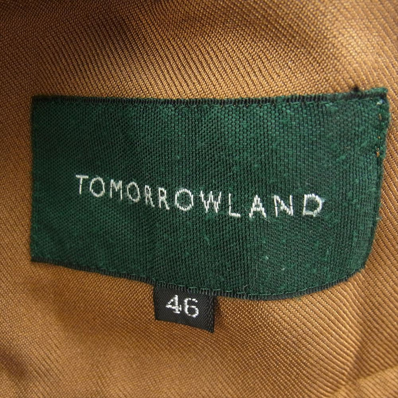 TOMORROWLAND トゥモローランド 63-07-84-07502 63-04-84-04501 セットアップ ピークドラペル ダブルブレステッド 6B テーラード ジャケット スラックス パンツ ブラウン系 46/48【中古】