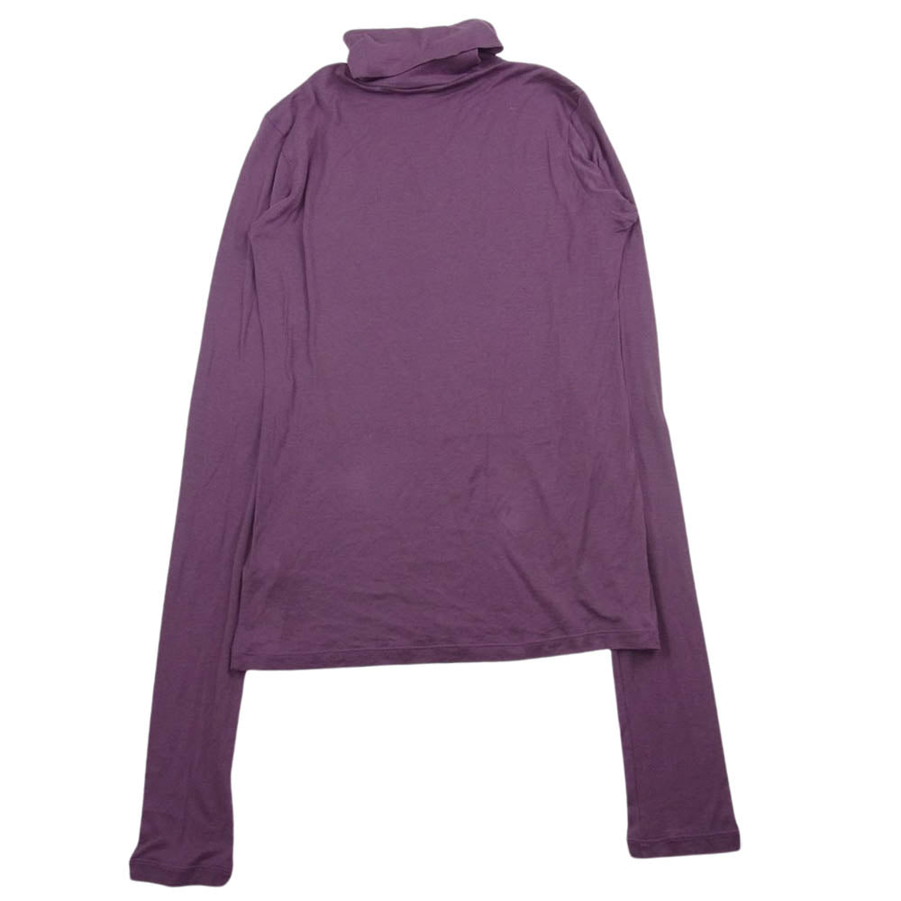 ISSEY MIYAKE イッセイミヤケ MI144JK222 me ミー アンゴラ混 コットン タートルネック ハイネック 長袖 Tシャツ パープル系【中古】