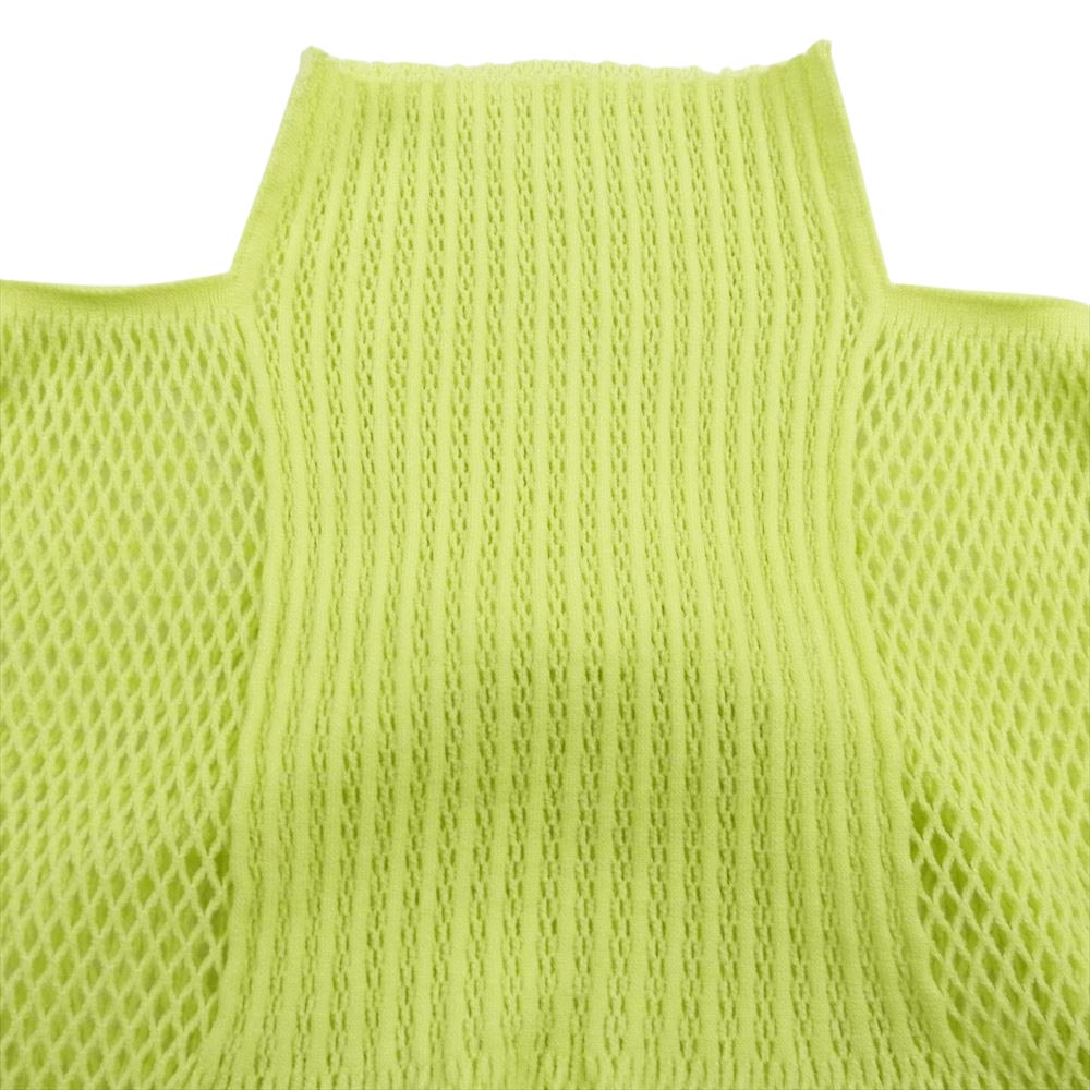 ISSEY MIYAKE イッセイミヤケ IF92KK088 FETE A-POC INSIDE プリーツ加工 メッシュ ボトルネック チュニック イエロー系 2【中古】