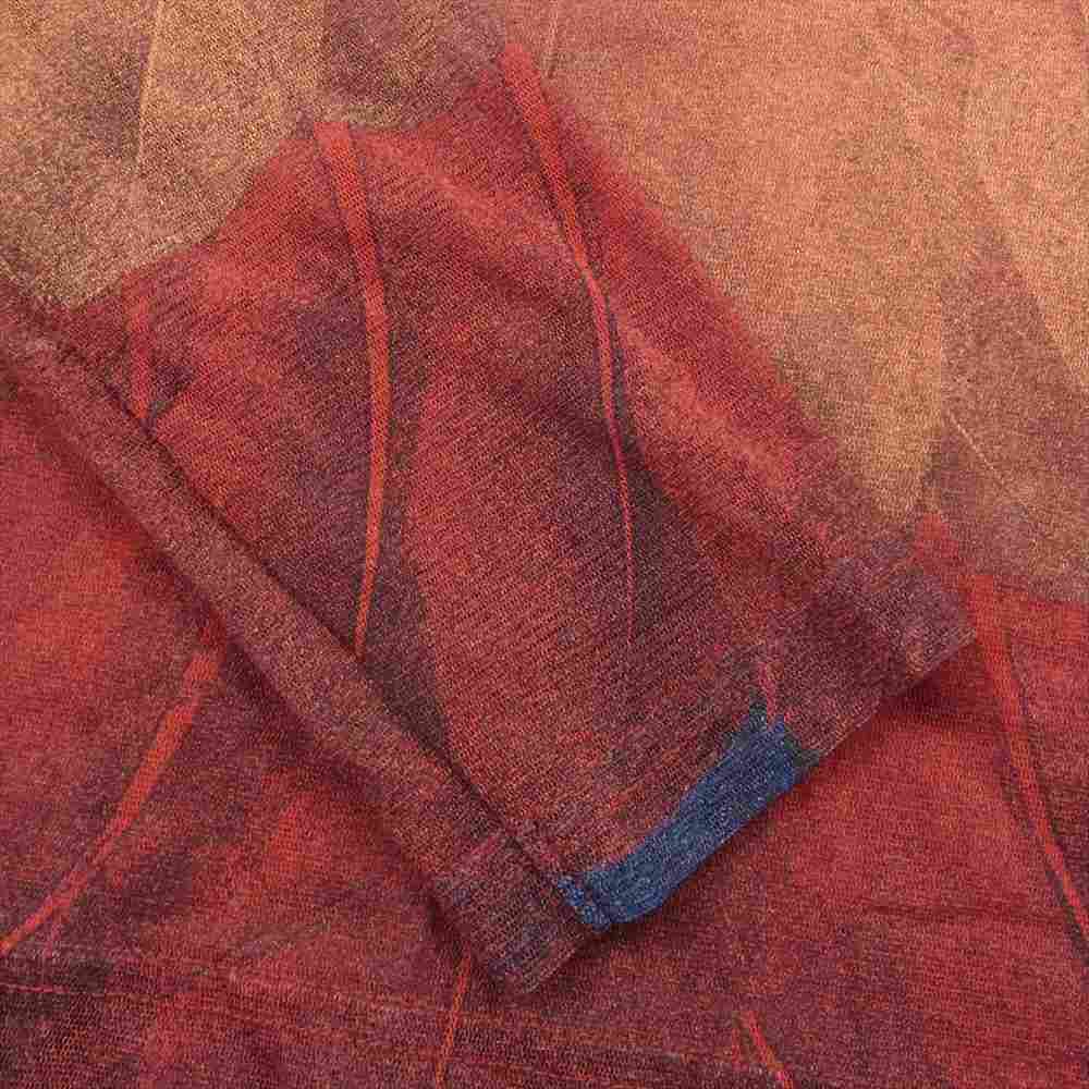 PLEATS PLEASE プリーツプリーズ イッセイミヤケ PP34-JR772 総柄 リーフ柄 マルチカラー ハイネック 長袖 Tシャツ マルチカラー系 5【中古】