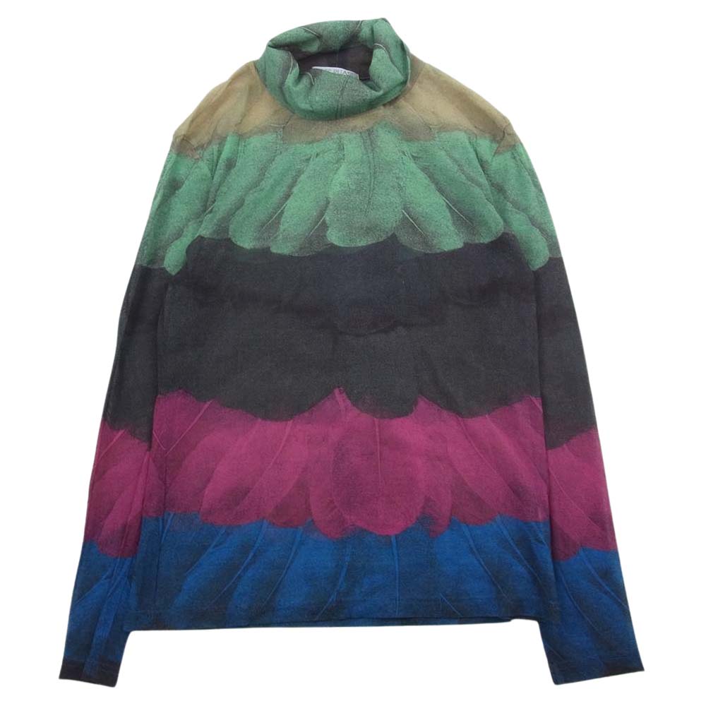 PLEATS PLEASE プリーツプリーズ イッセイミヤケ PP34-JR772 総柄 リーフ柄 マルチカラー ハイネック  長袖 Tシャツ マルチカラー系 5【中古】