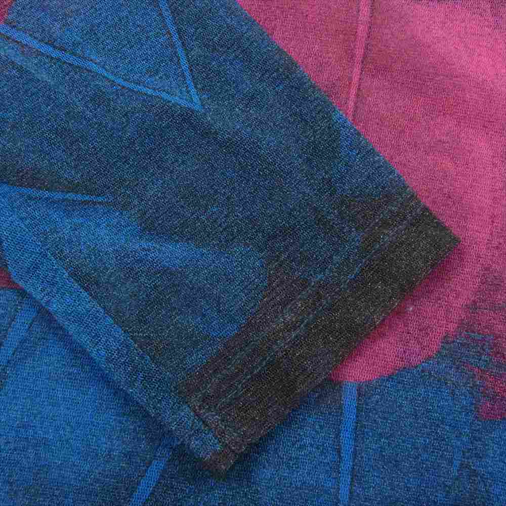 PLEATS PLEASE プリーツプリーズ イッセイミヤケ PP34-JR772 総柄 リーフ柄 マルチカラー ハイネック  長袖 Tシャツ マルチカラー系 5【中古】