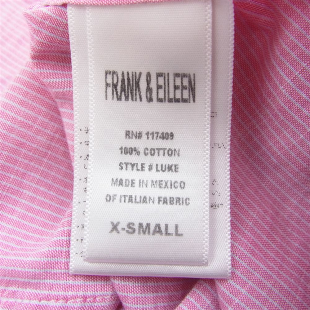 フランク＆アイリーン コットン ストライプ 長袖 シャツ ピンク系 XS【中古】