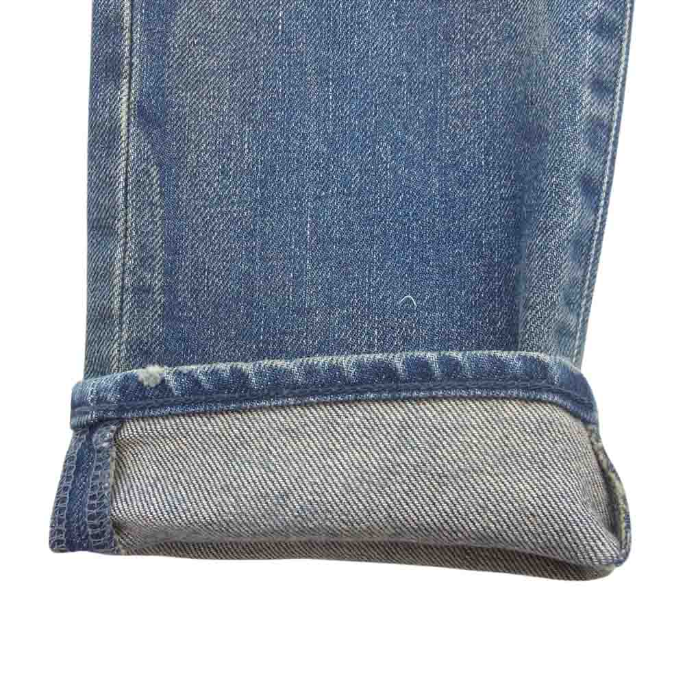 ジョンエリオット ダメージ リペア ボタンフライ ストレート デニム パンツ インディゴブルー系 31【中古】