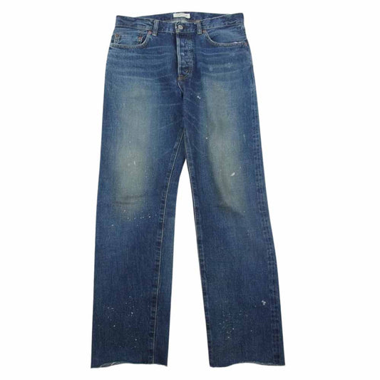 Ron Herman ロンハーマン 3220600042 Cut-off カットオフ ペンキ リペア 加工 ストレート デニム パンツ インディゴブルー系 30【中古】