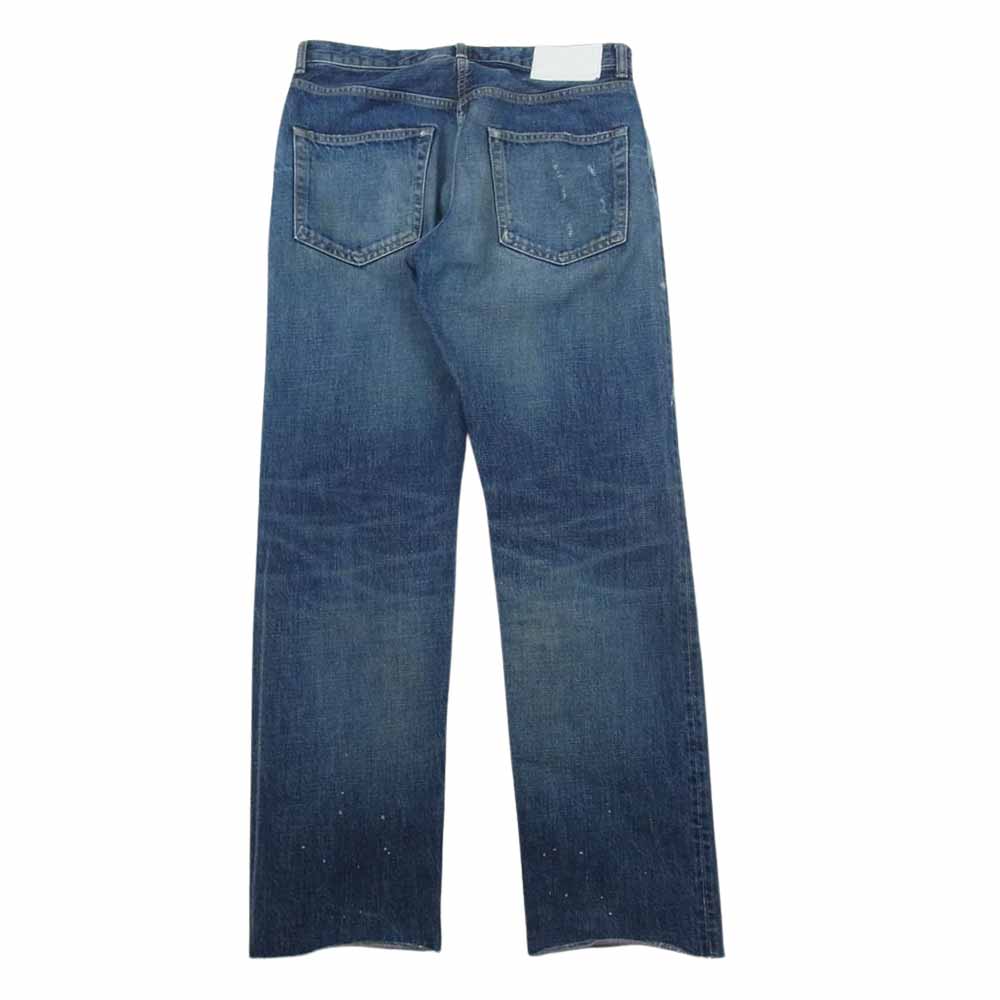Ron Herman ロンハーマン 3220600042 Cut-off カットオフ ペンキ リペア 加工 ストレート デニム パンツ インディゴブルー系 30【中古】
