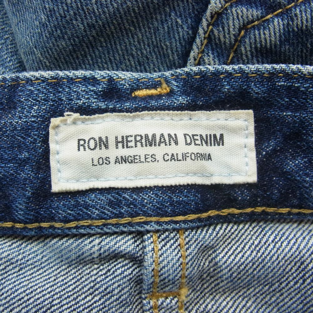 Ron Herman ロンハーマン 3220600042 Cut-off カットオフ ペンキ リペア 加工 ストレート デニム パンツ インディゴブルー系 30【中古】