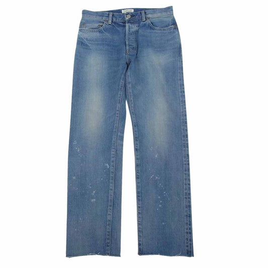 Ron Herman ロンハーマン 3520600051 Cut-off Slim Straight Denim Pants カットオフ ペンキ加工 スリム ストレート デニム パンツ インディゴブルー系 30【中古】