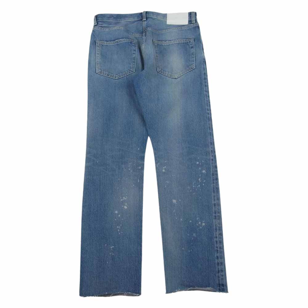 Ron Herman ロンハーマン 3520600051 Cut-off Slim Straight Denim Pants カットオフ ペンキ加工 スリム ストレート デニム パンツ インディゴブルー系 30【中古】