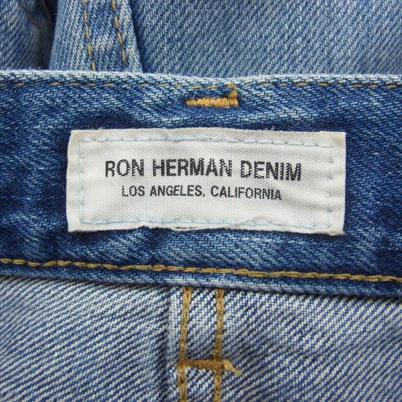 Ron Herman ロンハーマン 3520600051 Cut-off Slim Straight Denim Pants カットオフ ペンキ加工 スリム ストレート デニム パンツ インディゴブルー系 30【中古】