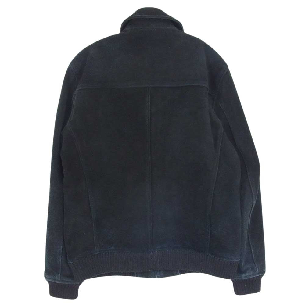 Ron Herman ロンハーマン 522040054-1071 牛革 スエード レザー ジップ ジャケット ブルゾン ブラック系 S【中古】