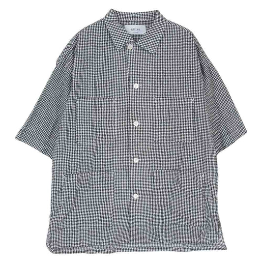 ユナイタス   リネン混 オープンカラー シャツ 半袖 ブラック系 3【中古】
