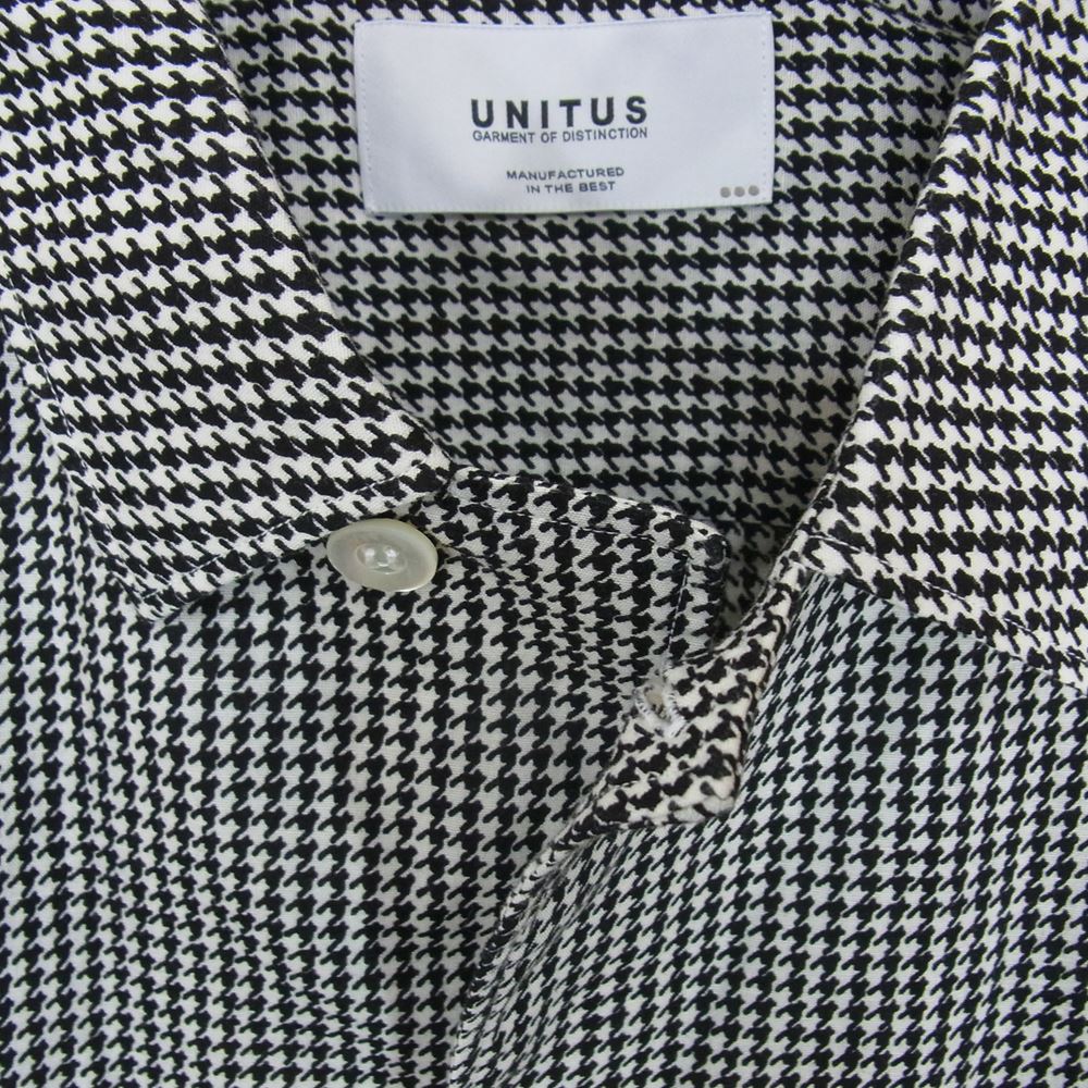 ユナイタス   リネン混 オープンカラー シャツ 半袖 ブラック系 3【中古】