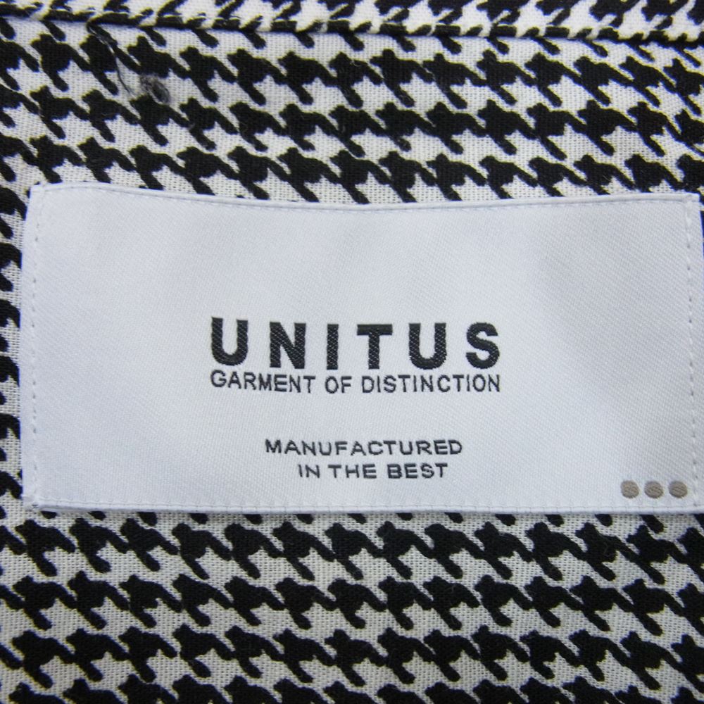 ユナイタス   リネン混 オープンカラー シャツ 半袖 ブラック系 3【中古】