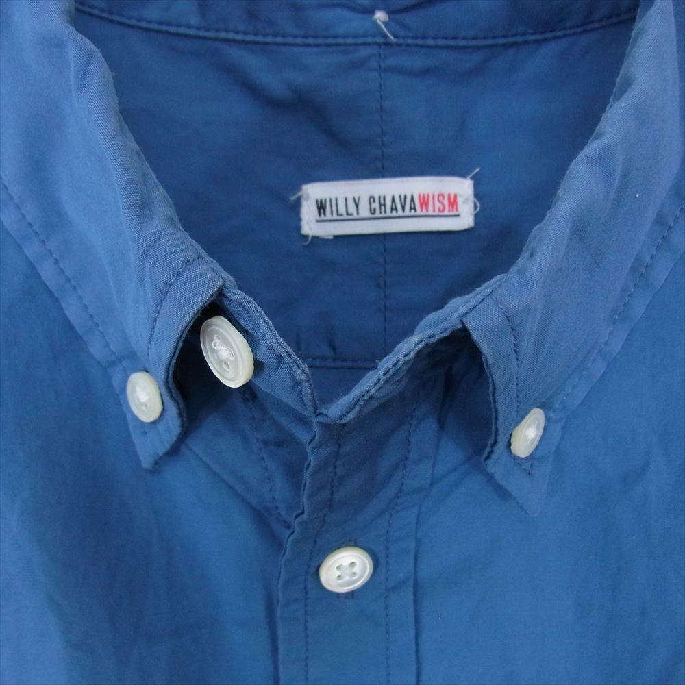 ウィリーキャバリエ  ボタンダウン 長袖 シャツ ブルー系 S【中古】