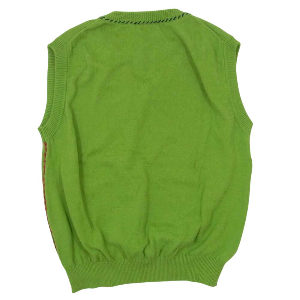 アレッジ 19SS AH19S-KN04 Hand stich knit vest 強燃糸 ニット ベスト グリーン系 3【中古】