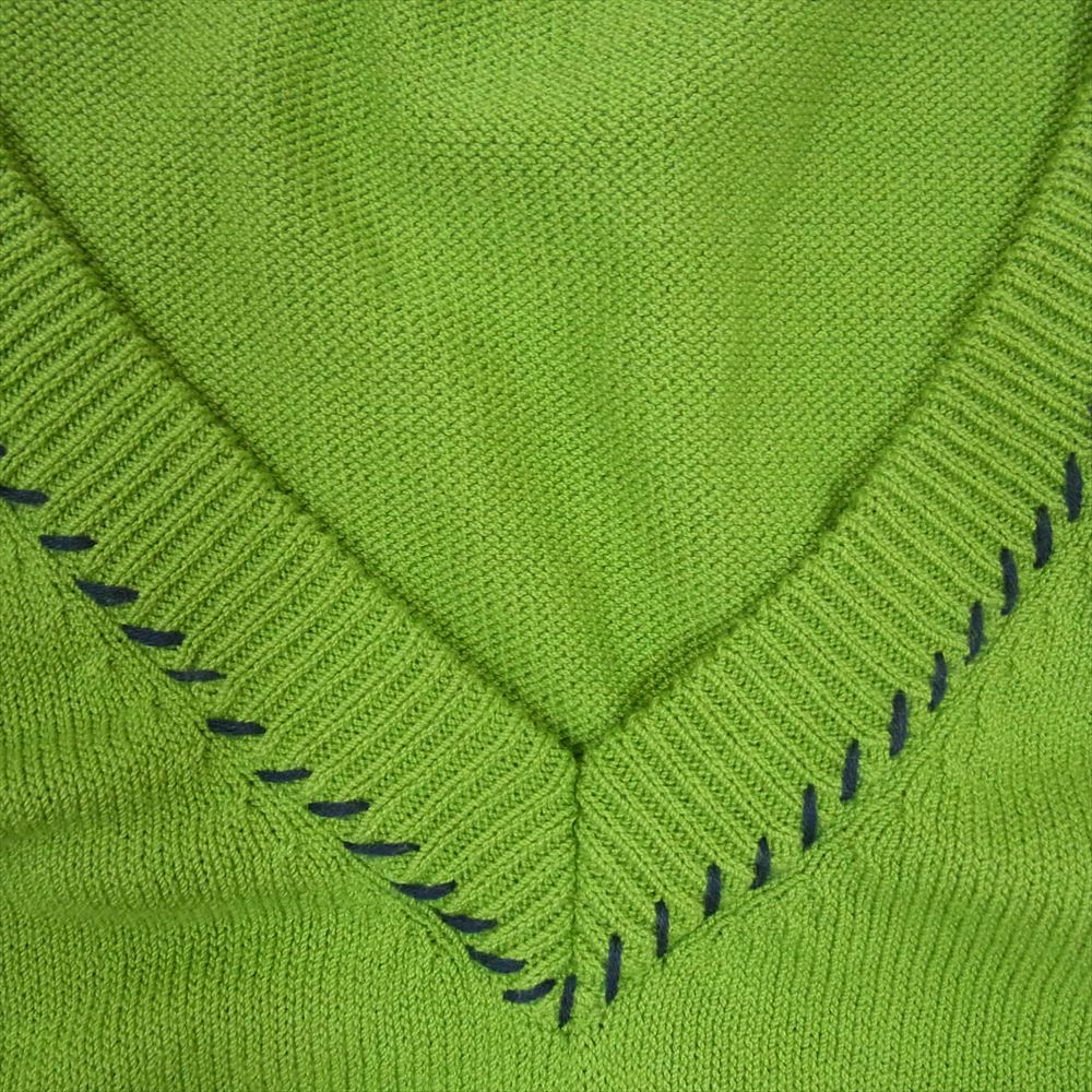 アレッジ 19SS AH19S-KN04 Hand stich knit vest 強燃糸 ニット ベスト グリーン系 3【中古】