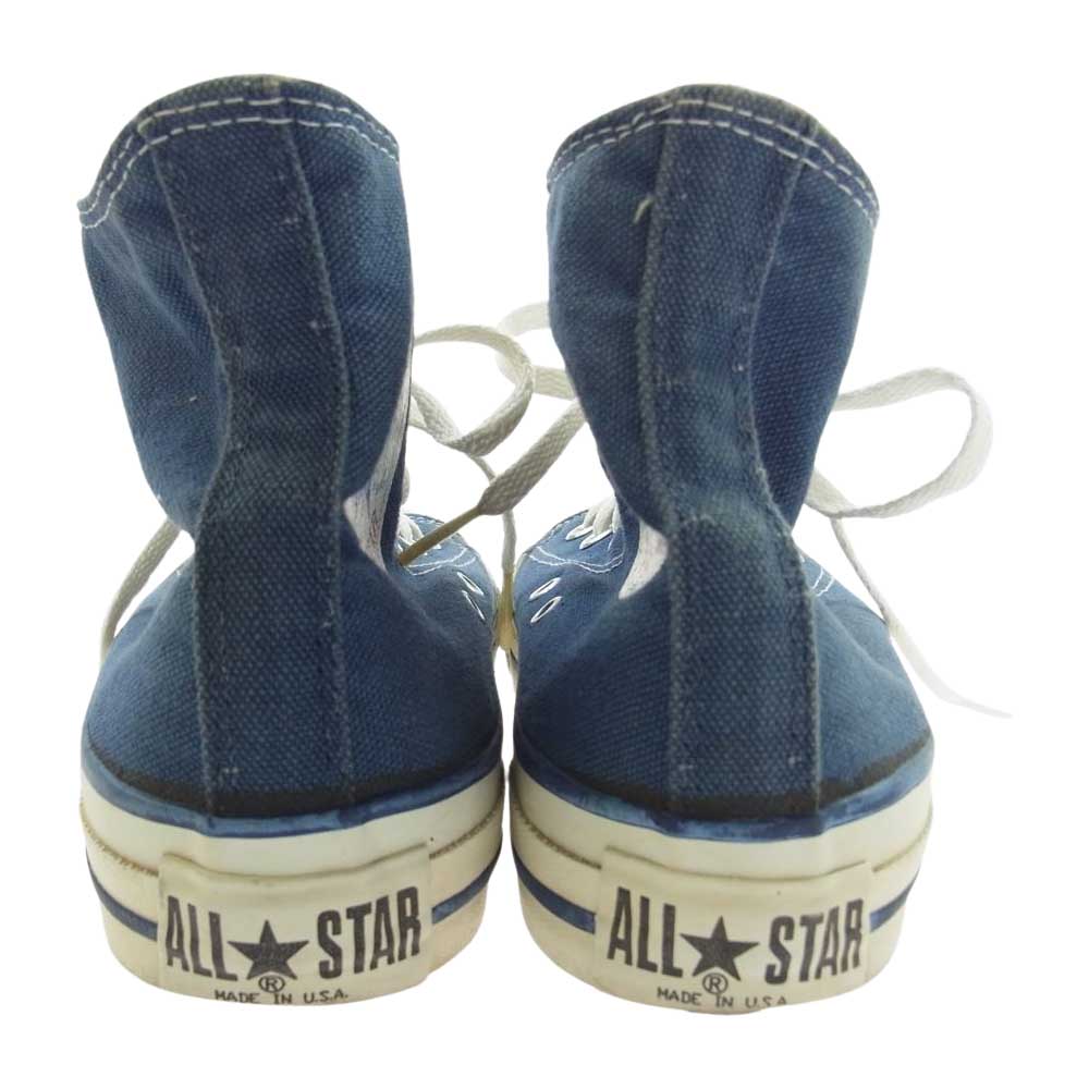 CONVERSE コンバース 90s USA製 ALL STAR HI オールスター ハイカット キャンバス スニーカー ネイビー インディゴブルー系 US 4 1/2【中古】