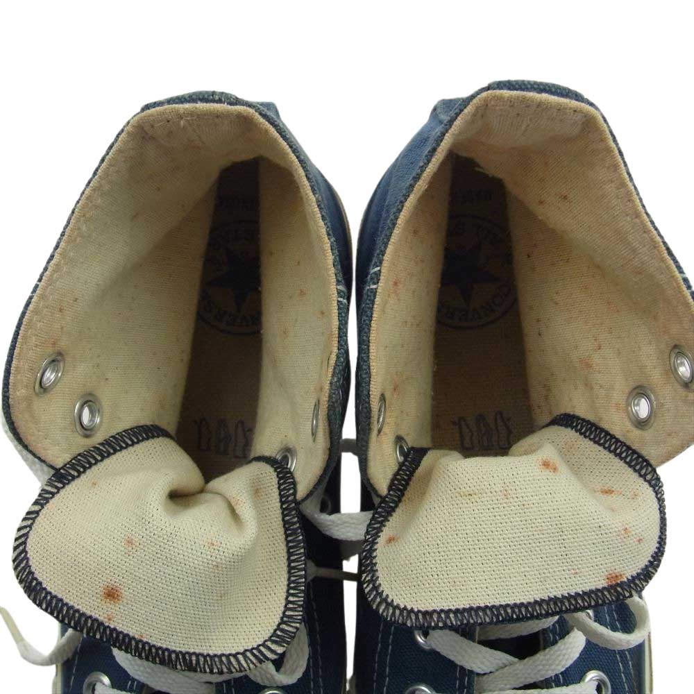 CONVERSE コンバース 90s USA製 ALL STAR HI オールスター ハイカット キャンバス スニーカー ネイビー インディゴブルー系 US 4 1/2【中古】