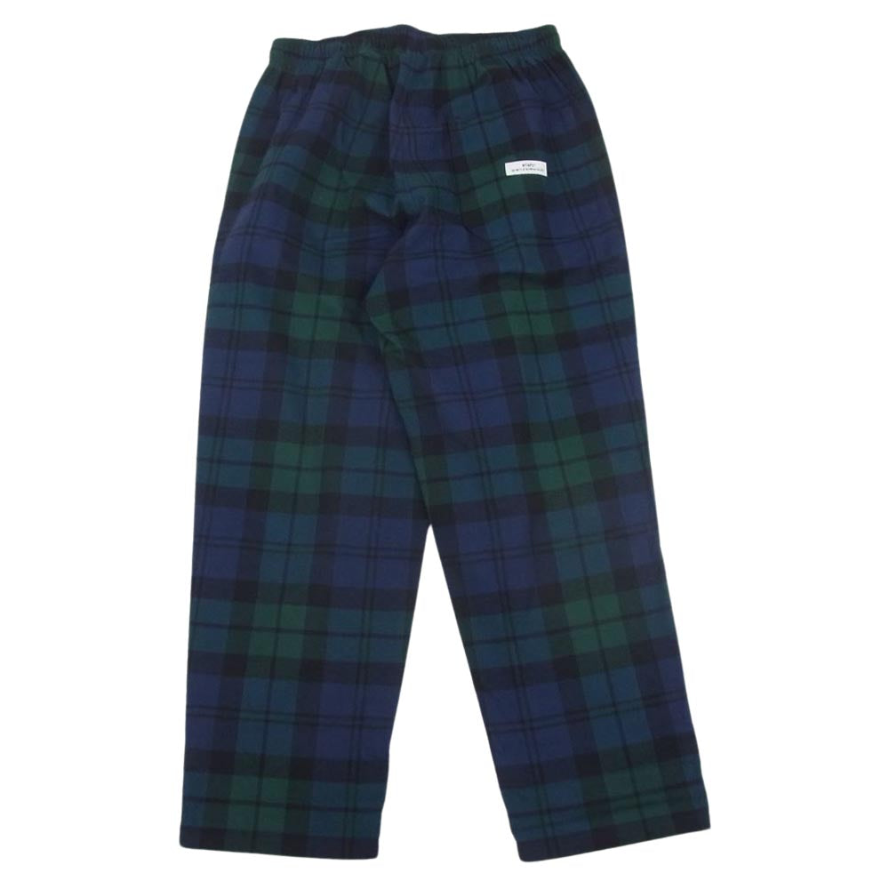 WTAPS ダブルタップス 22AW 222TQDT-PTM02 SEAGULL TROUSERS FLANNEL シーガル トラウザーズ フランネル チェック パンツ グリーン系 02【中古】