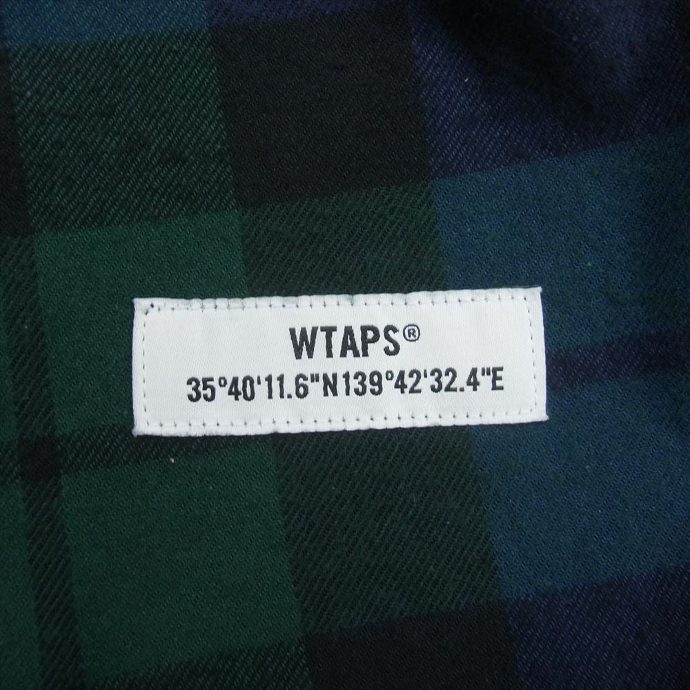 WTAPS ダブルタップス 22AW 222TQDT-PTM02 SEAGULL TROUSERS FLANNEL シーガル トラウザーズ フランネル チェック パンツ グリーン系 02【中古】