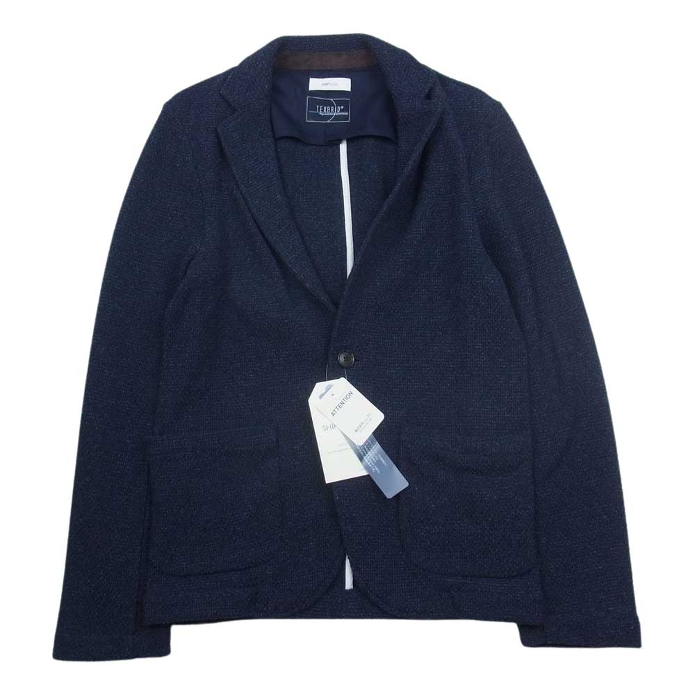 シップス エニィ TEXBRID R 撚杢 畔編み 2ボタン ジャケット ネイビー系 XS【新古品】【未使用】【中古】