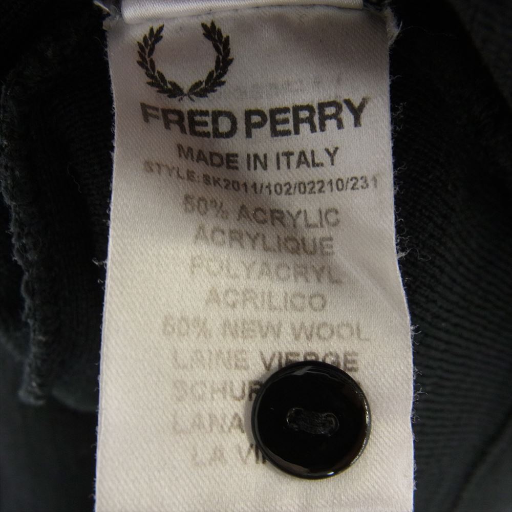 RAF SIMONS ラフシモンズ SK2011 × FRED PERRY フレッドペリー カーディガン ブラック系 S【中古】