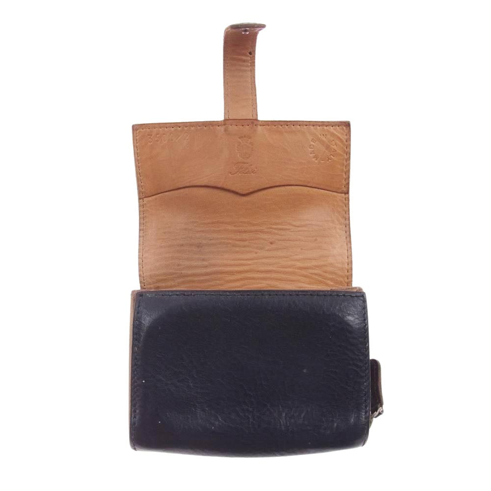 Felisi フェリージ コロコロ財布 レザー コンパクトウォレット 財布 ブラック系【中古】