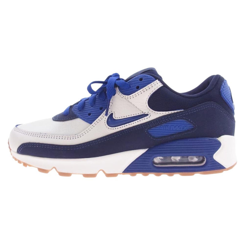 NIKE ナイキ CJ0611-102 AIR MAX 90 PREMIUM エアマックス プレミアム ローカット スニーカー セイル/ブラッケンドブルー/ガムミディアムブラウン/コンコルド 27cm【美品】【中古】