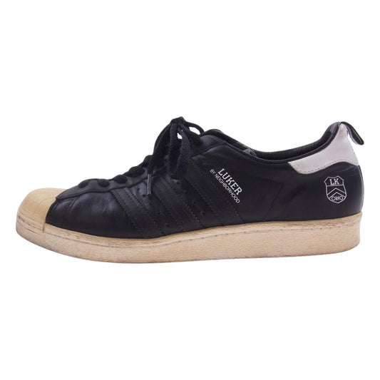adidas アディダス G17201 Superstar 80s Luker Neighborhood ルーカー バイ ネイバーフッド スーパースター ローカット スニーカー ブラック系 27.5cm【中古】