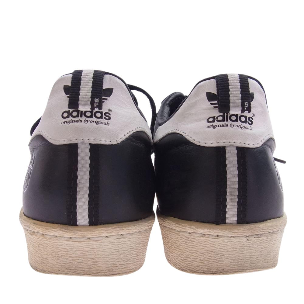 adidas アディダス G17201 Superstar 80s Luker Neighborhood ルーカー バイ ネイバーフッド スーパースター ローカット スニーカー ブラック系 27.5cm【中古】