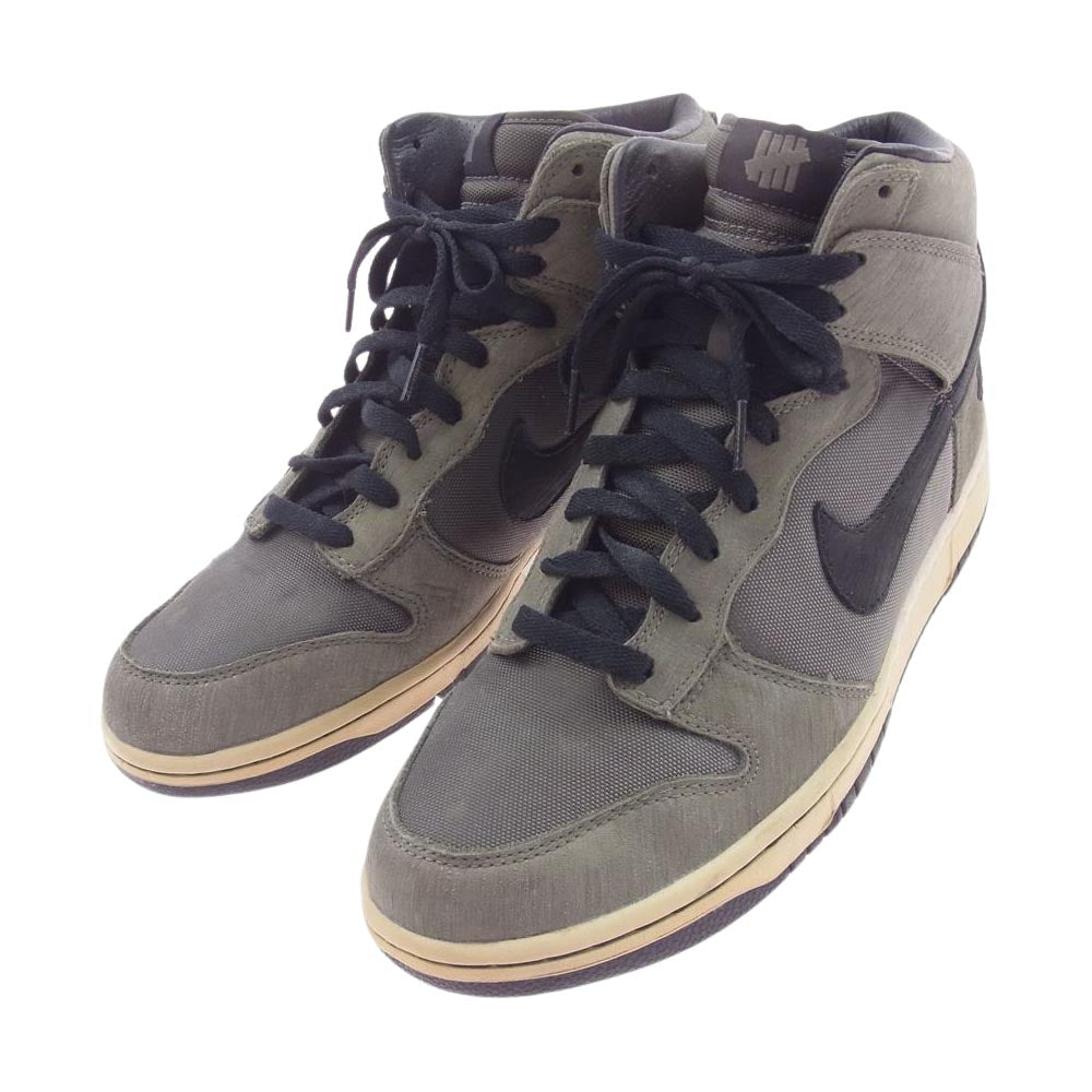 NIKE ナイキ 598472-220 Undefeated Dunk High Deep Green アンディフィーテッド ダンク ハイ ディープグリーン スニーカー カーキ系 28cm【中古】